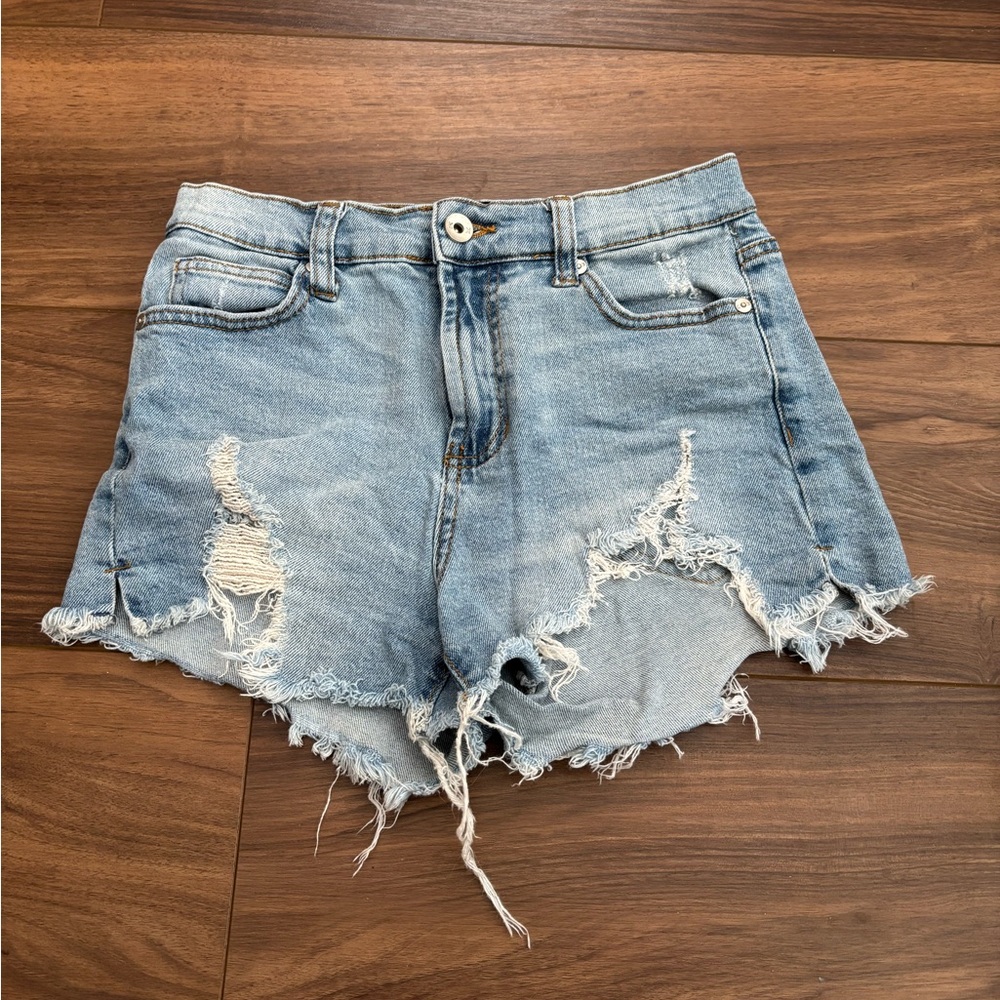 Distressed Denim Women Shorts
